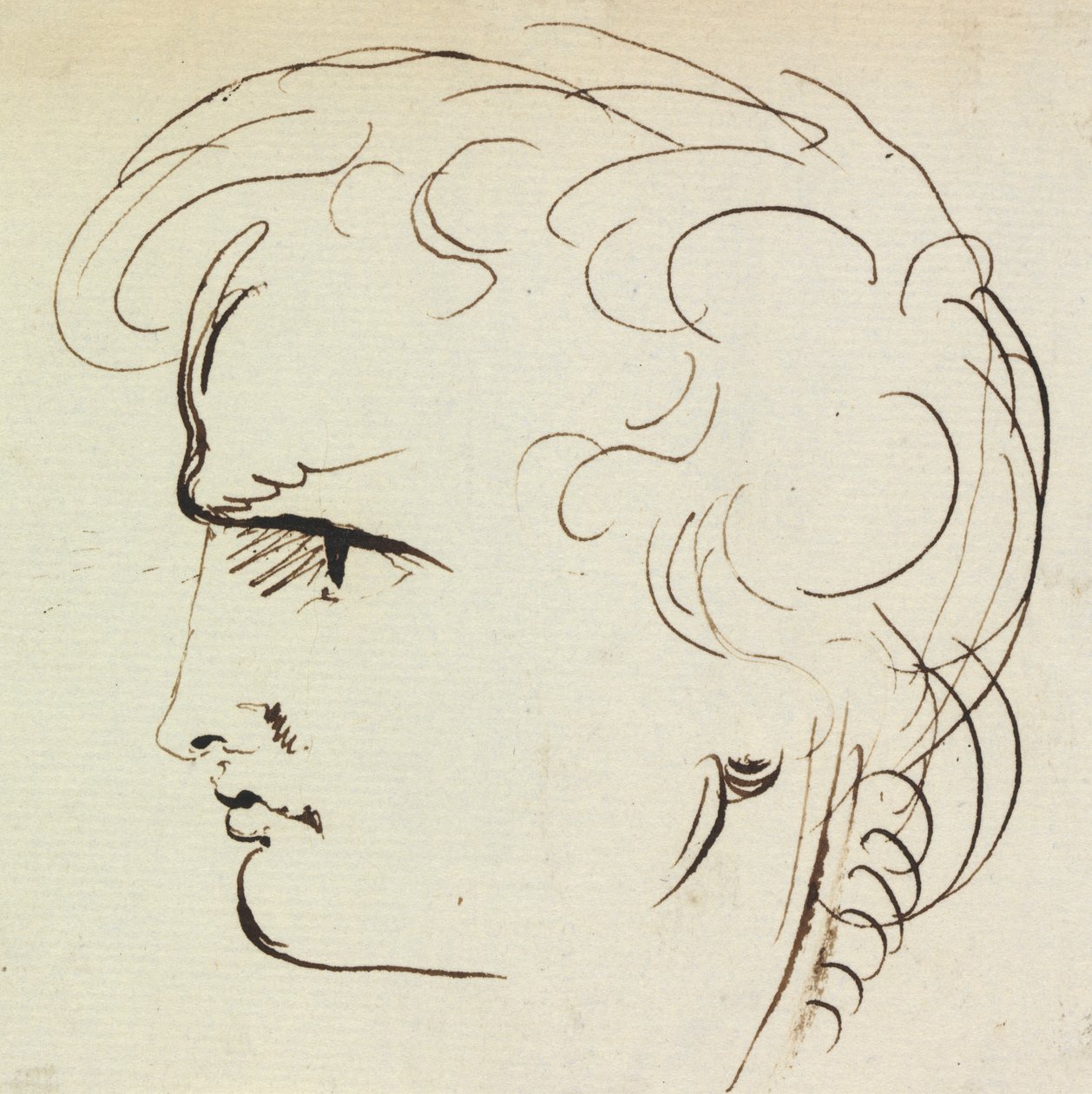 Portrettstudie av en ung mann av Benjamin Robert Haydon