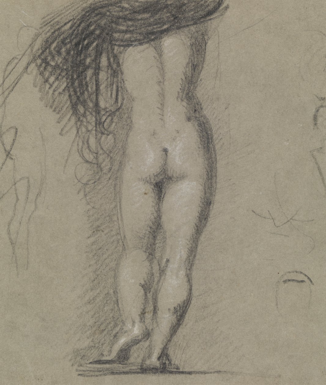 Studie bakfra av en naken figur av Benjamin Robert Haydon