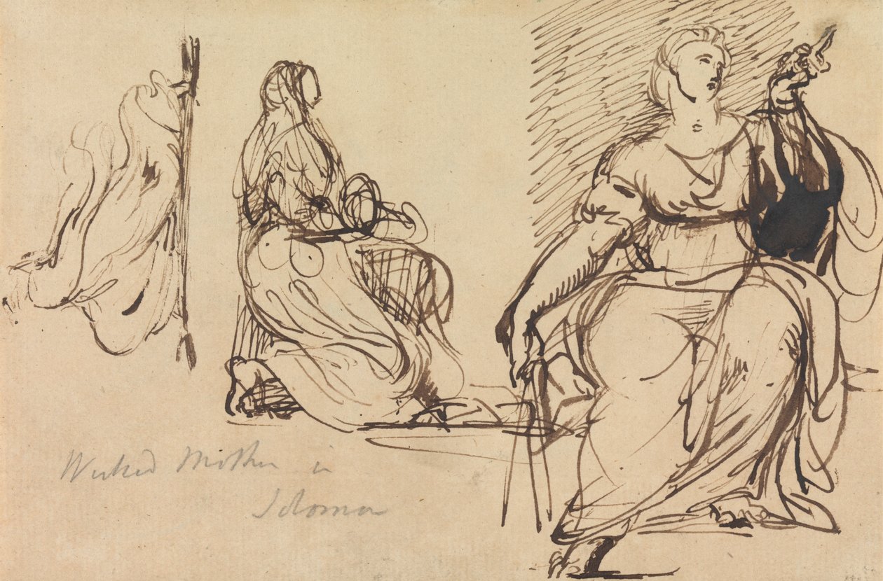 Studier av en sittende kvinne av Benjamin Robert Haydon