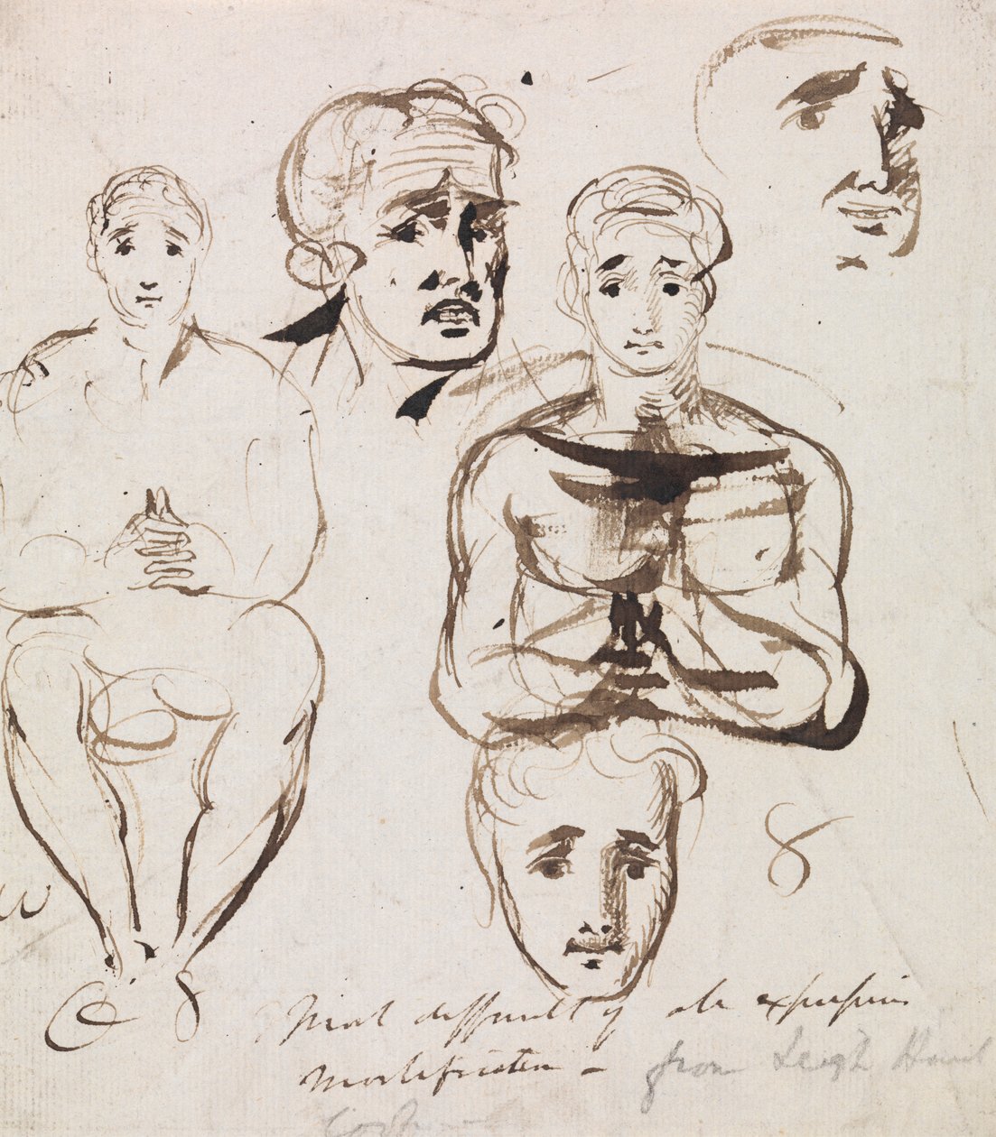 Studie av ansiktsuttrykk av Benjamin Robert Haydon