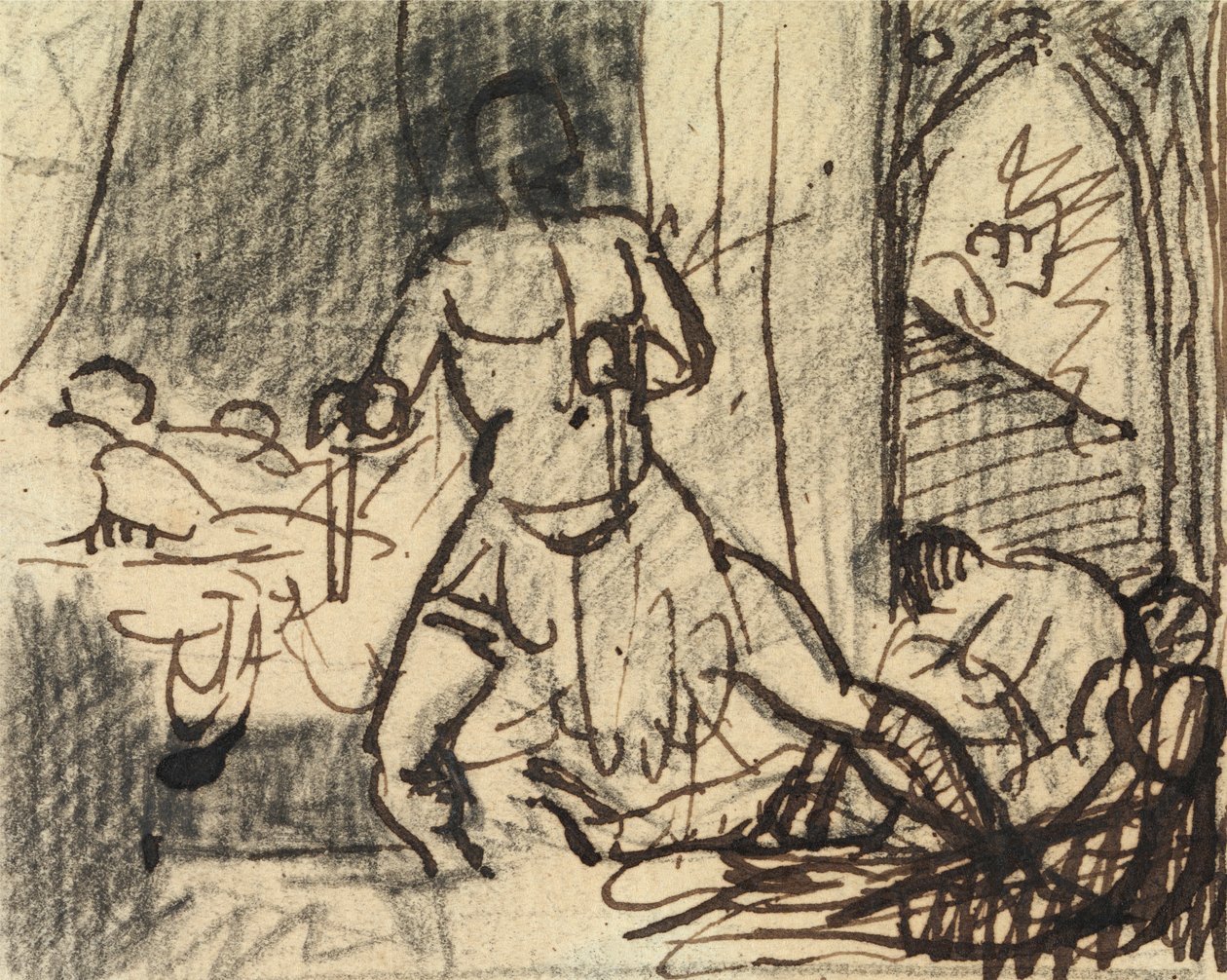 Studie av fuger i en dramatisk scene av Benjamin Robert Haydon