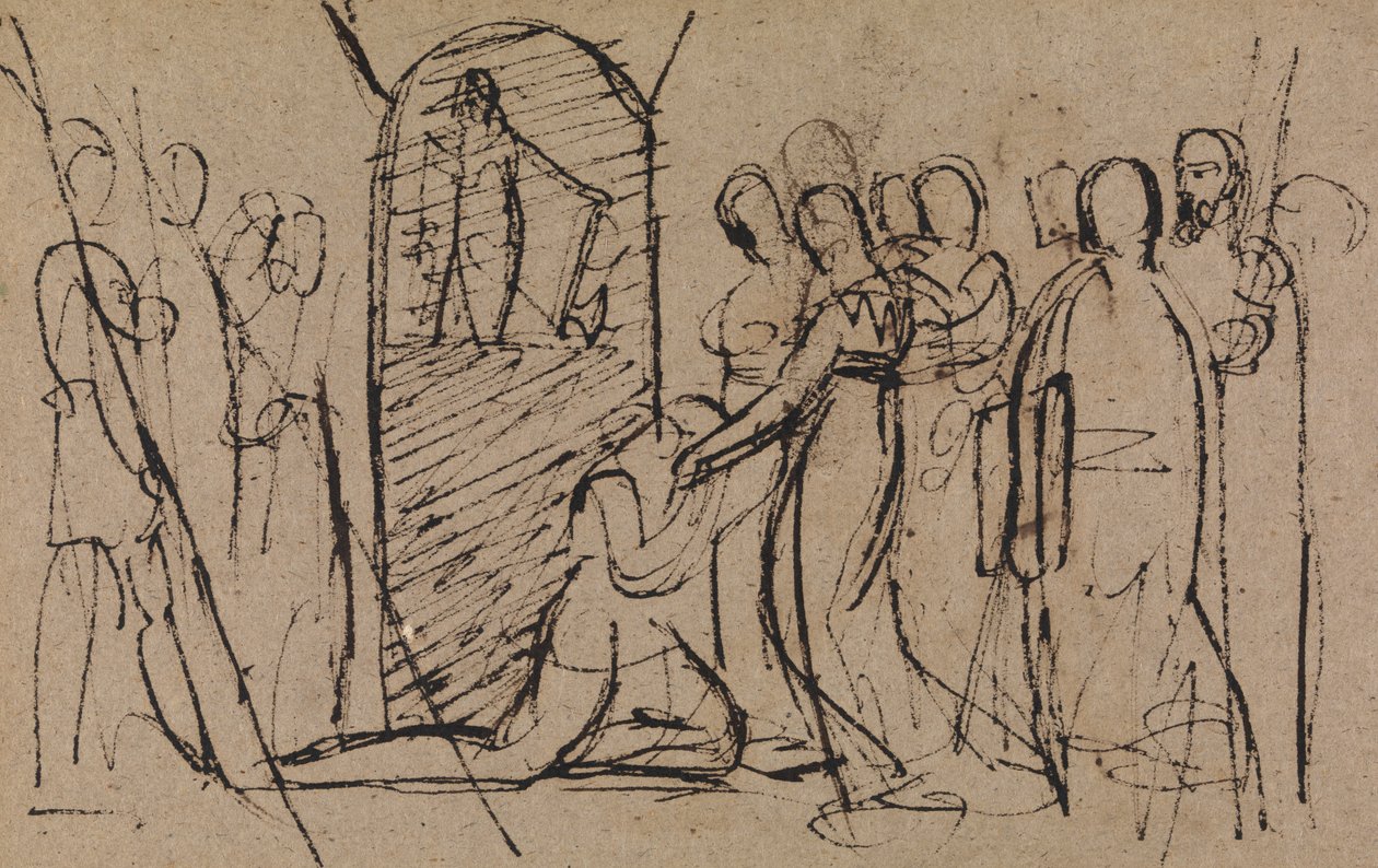 Studie av Mary, Queen of Scots, går til henrettelse av Benjamin Robert Haydon
