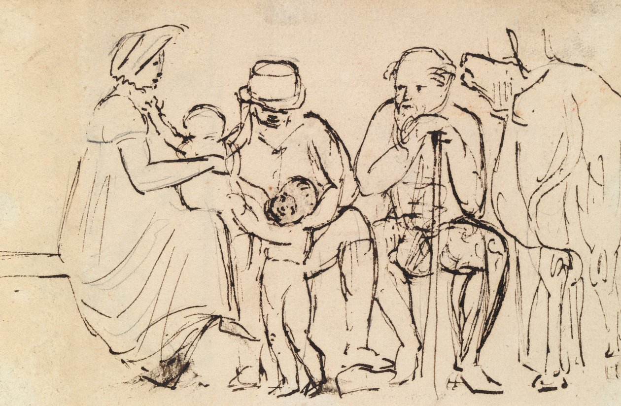 Studie av sittende figurer av Benjamin Robert Haydon