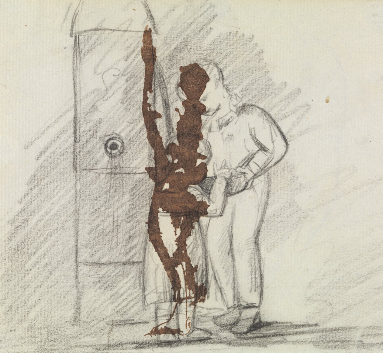 Studie av to figurer som står sammen av Benjamin Robert Haydon