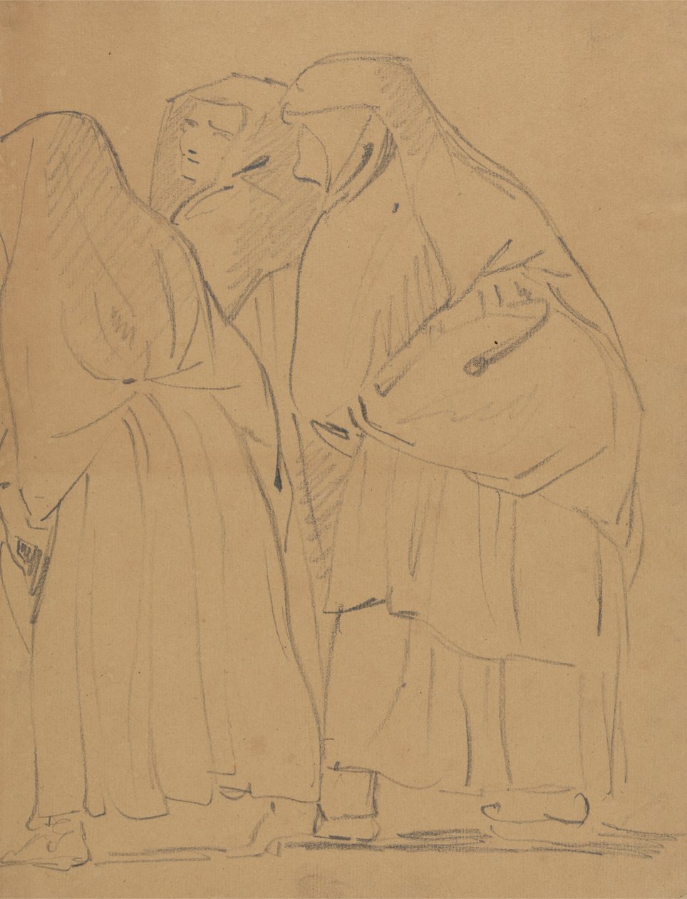 Studie av en gruppe kledde, stående figurer av Benjamin Robert Haydon