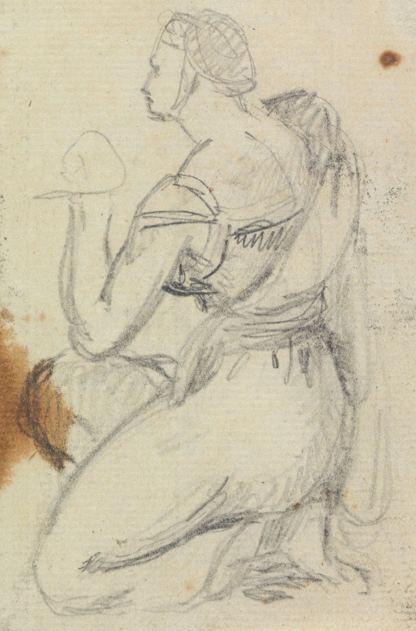 Studie av en knelende kvinne av Benjamin Robert Haydon