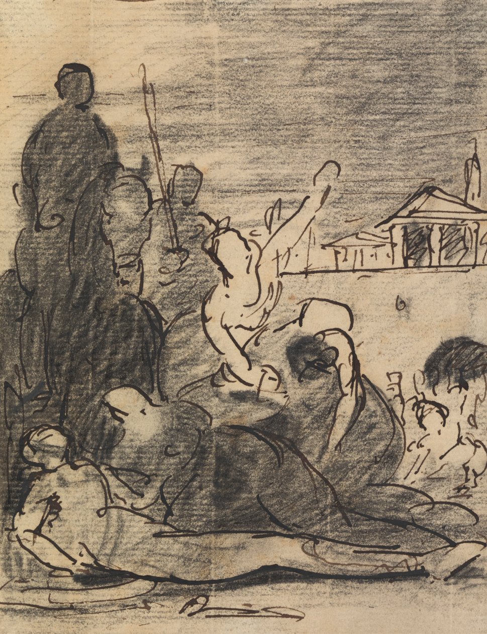 Studie av en militær scene av Benjamin Robert Haydon