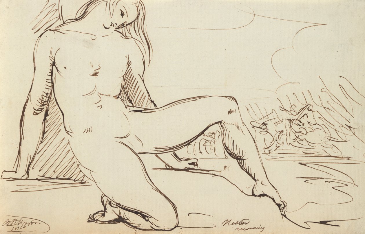 Studie av en naken figur av Benjamin Robert Haydon