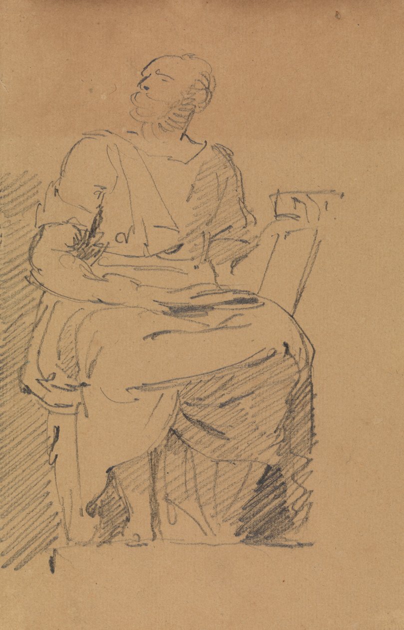 Studie av en sittende figur av Benjamin Robert Haydon