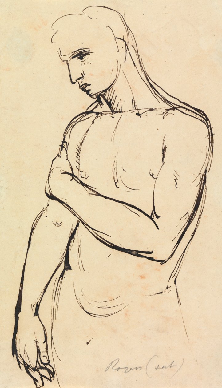 Studie av en ung mann av Benjamin Robert Haydon
