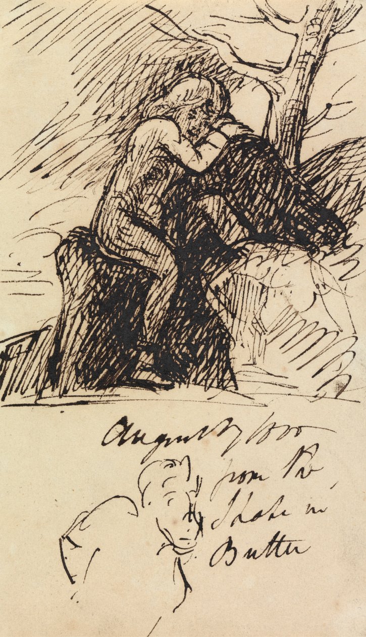 Studie av en figur Sittende av Benjamin Robert Haydon