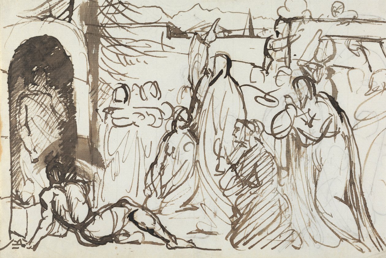 Studie av Lasarus' oppstandelse av Benjamin Robert Haydon