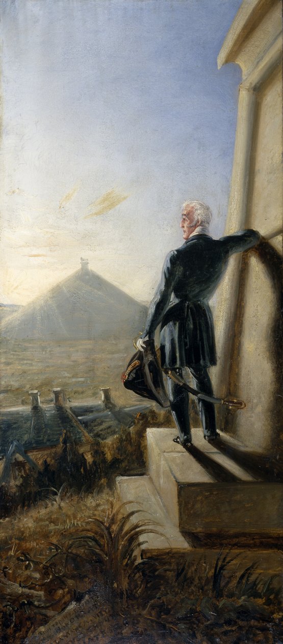 Hertugen av Wellington funderer på Field of Waterloo, ca. 1844 (olje på lerret) av Benjamin Robert Haydon