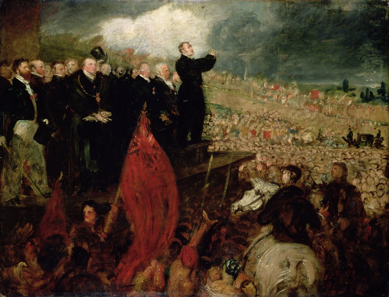 The Meeting of the Unions på Newhall Hill, Birmingham, 16. mai 1832 av Benjamin Robert Haydon