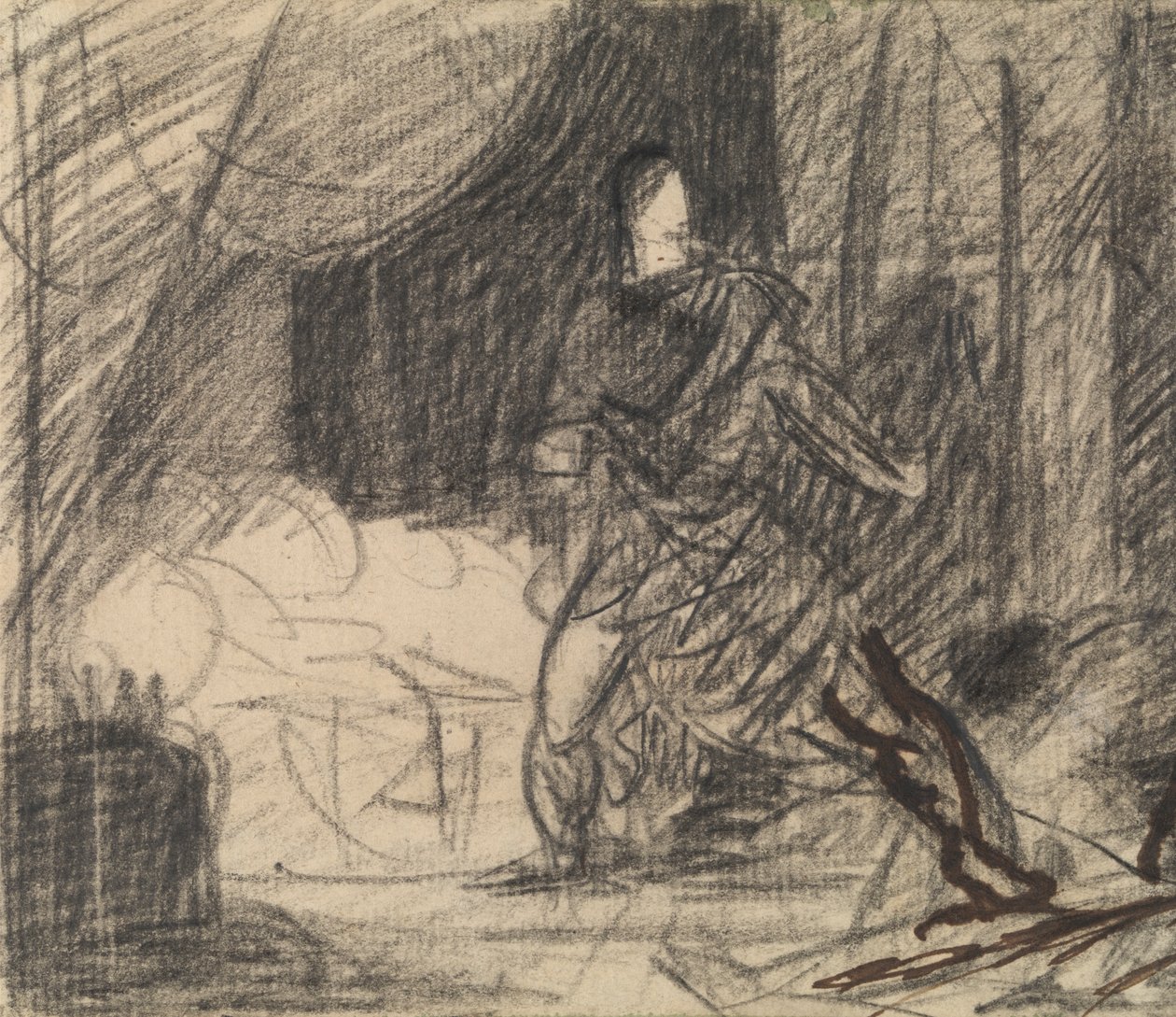 The Murder of Duncan - Macbeth with the Body (og Lady Macbeth nærmer seg) av Benjamin Robert Haydon