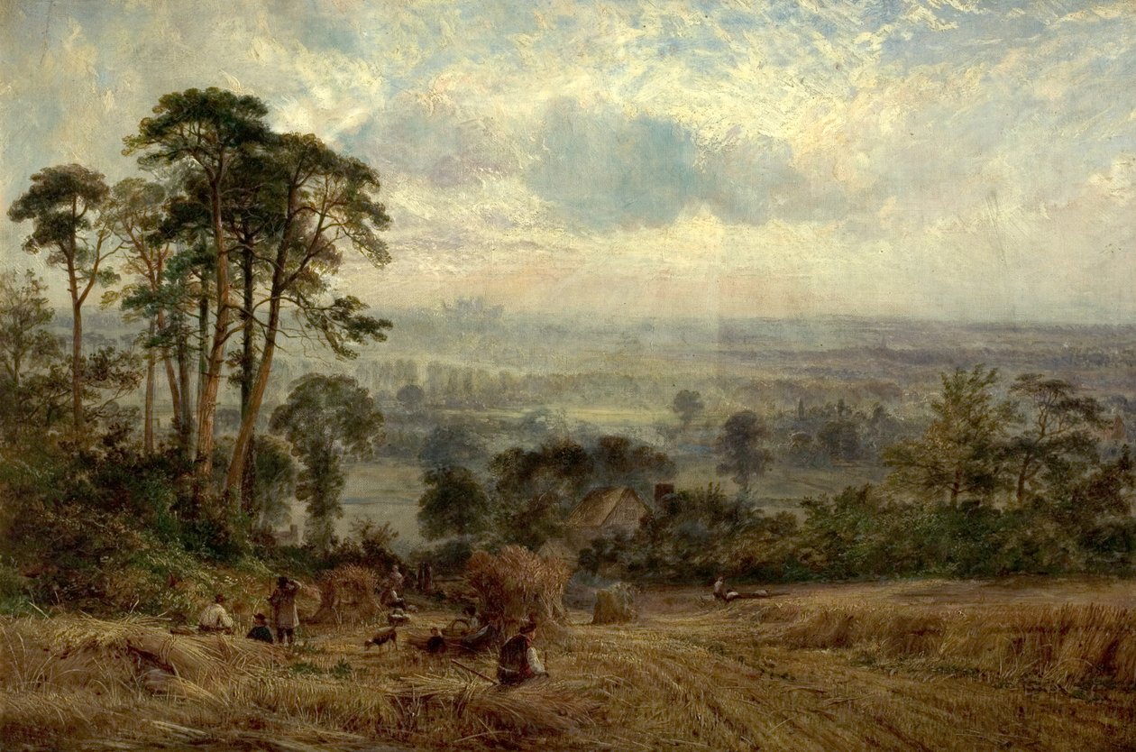 Cornfields, Wollaton Hall, Nottingham, 1800-tallet av Benjamin Shipman