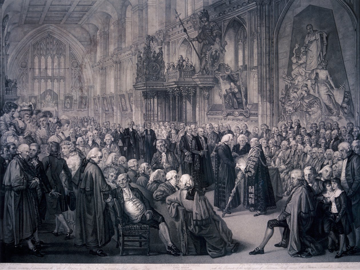 Innvielse av Lord Mayor Nathaniel Newnham, London, 1801 av Benjamin Smith