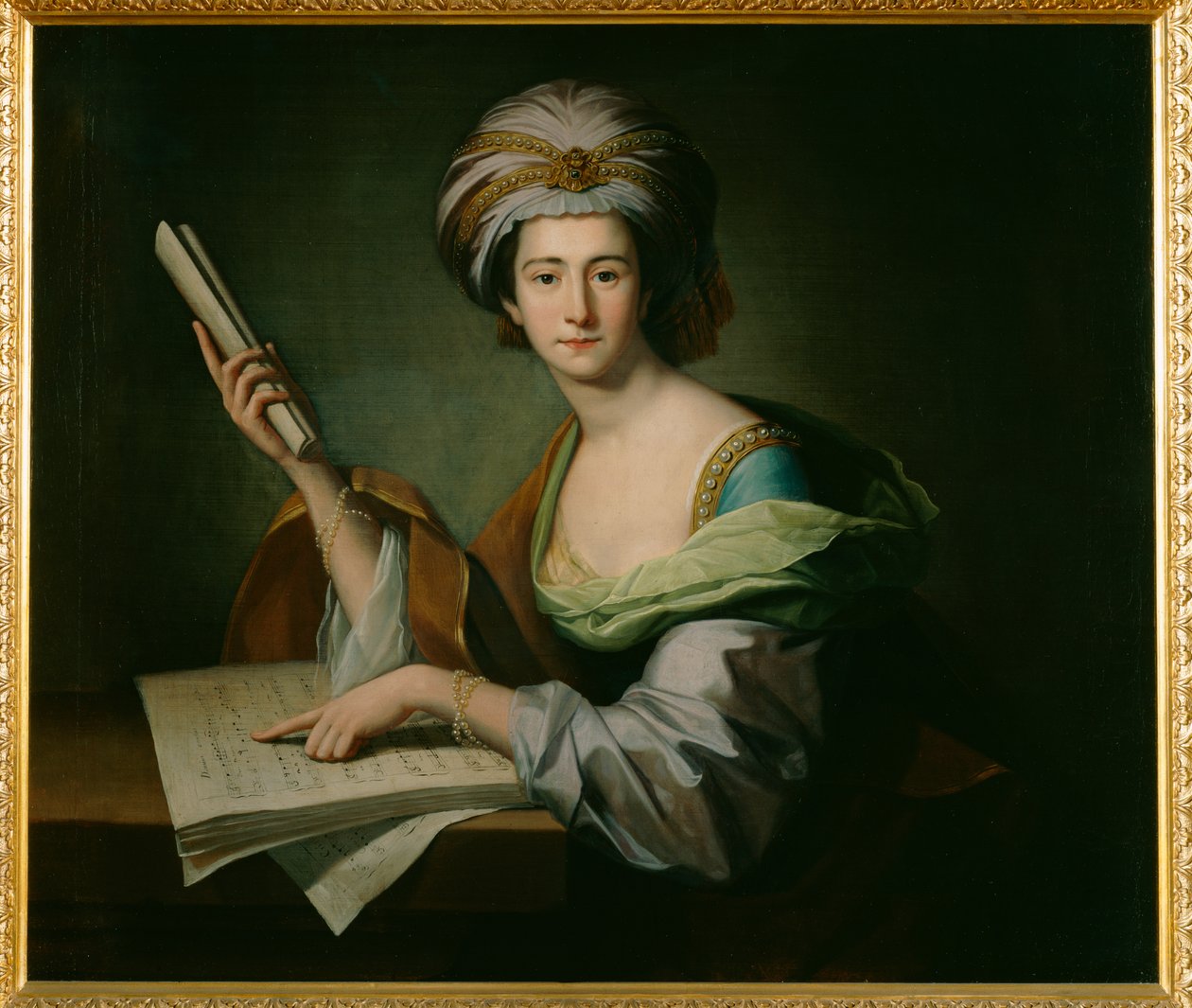 Anna Maria Schulz, Lady Griffin (olje på lerret) av Benjamin West