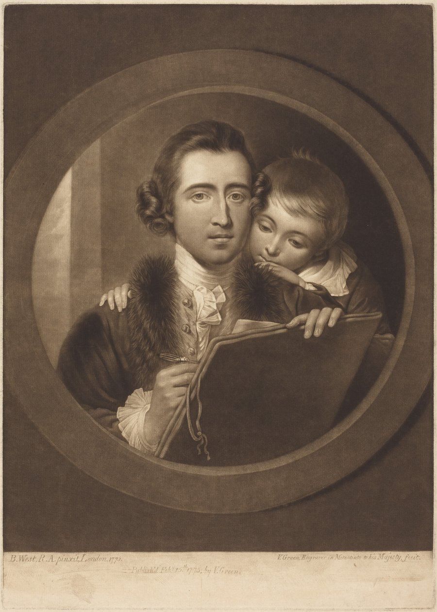 Benjamin West og hans sønn Raphael Lamar West av Benjamin West