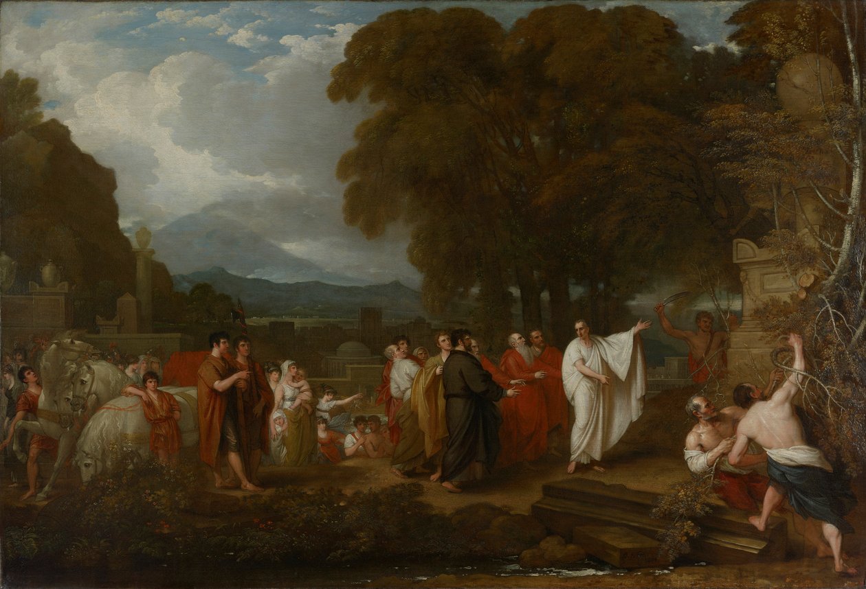 Cicero oppdager Arkimedes grav av Benjamin West