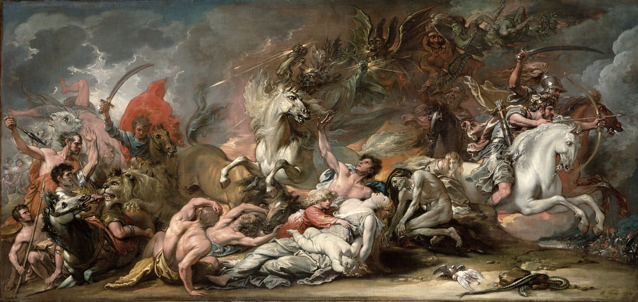 Døden på den bleke hesten, 1796 av Benjamin West