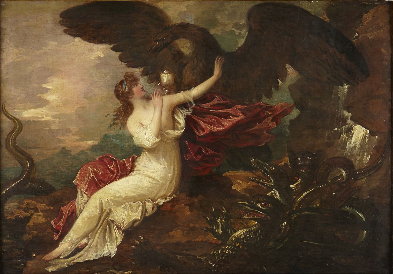 Ørn bringer kopp til Psyche av Benjamin West