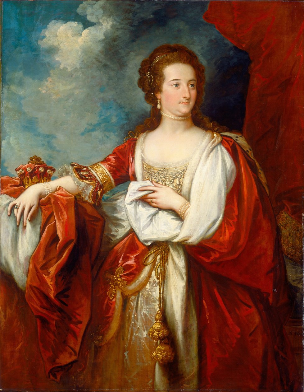 Elizabeth, grevinne av Effingham, ca. 1797. av Benjamin West
