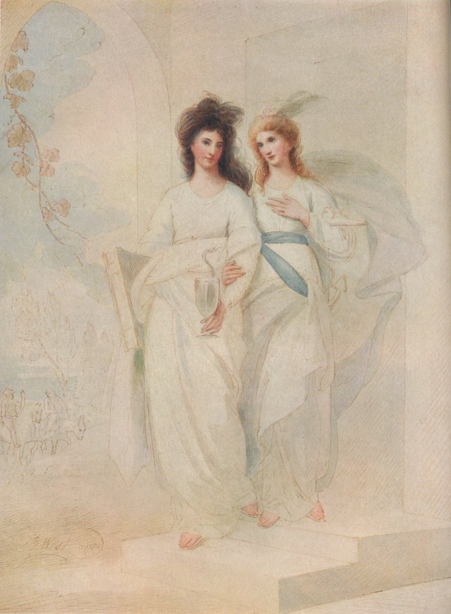 Fidelia og Speranza, 1784 av Benjamin West
