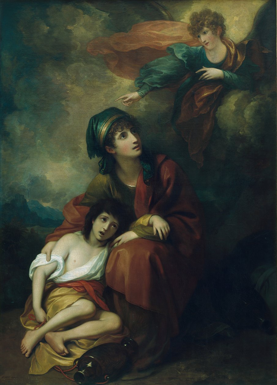 Hagar og Ismael, 1776, omarbeidet 1803. av Benjamin West