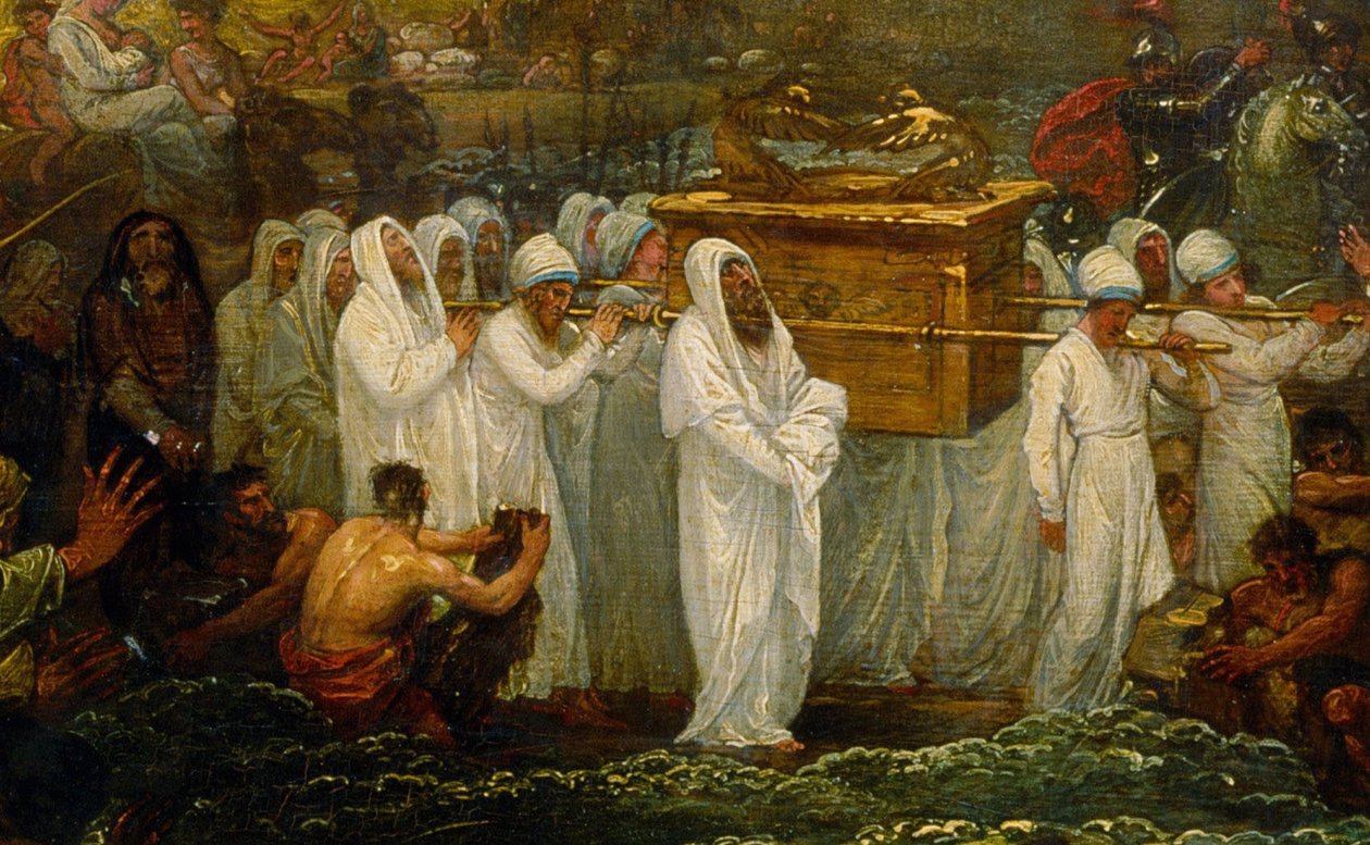 Josva krysser Jordan med paktens ark av Benjamin West