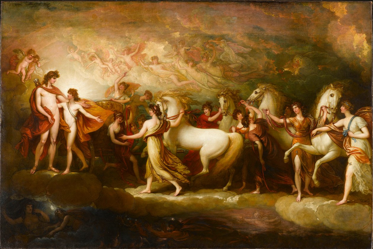 Phaeton ber Apollo om å kjøre solvognen, 1804. av Benjamin West