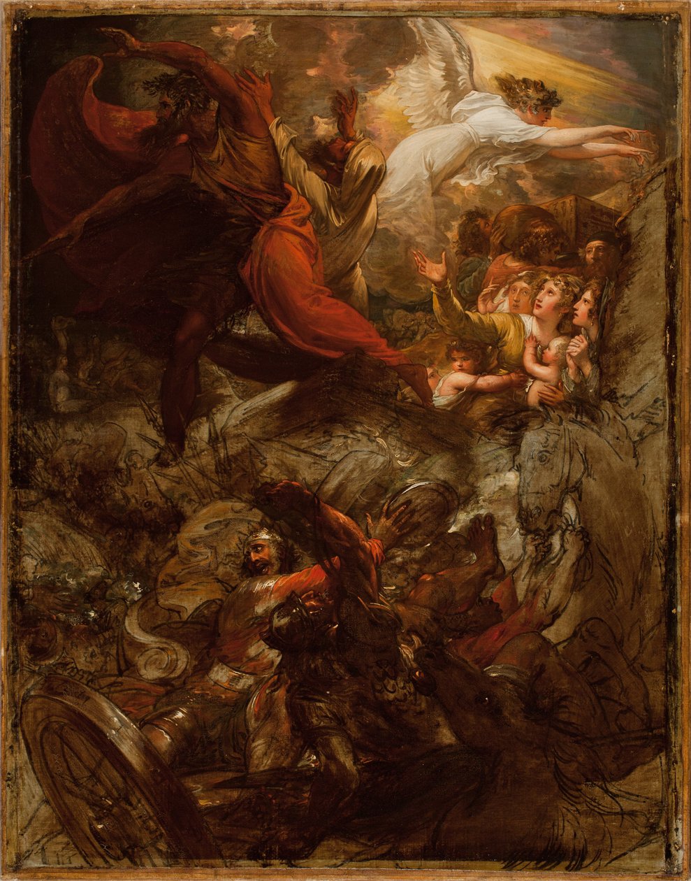 Farao og hans vert tapt i Rødehavet, 1792 og etter 1800 av Benjamin West