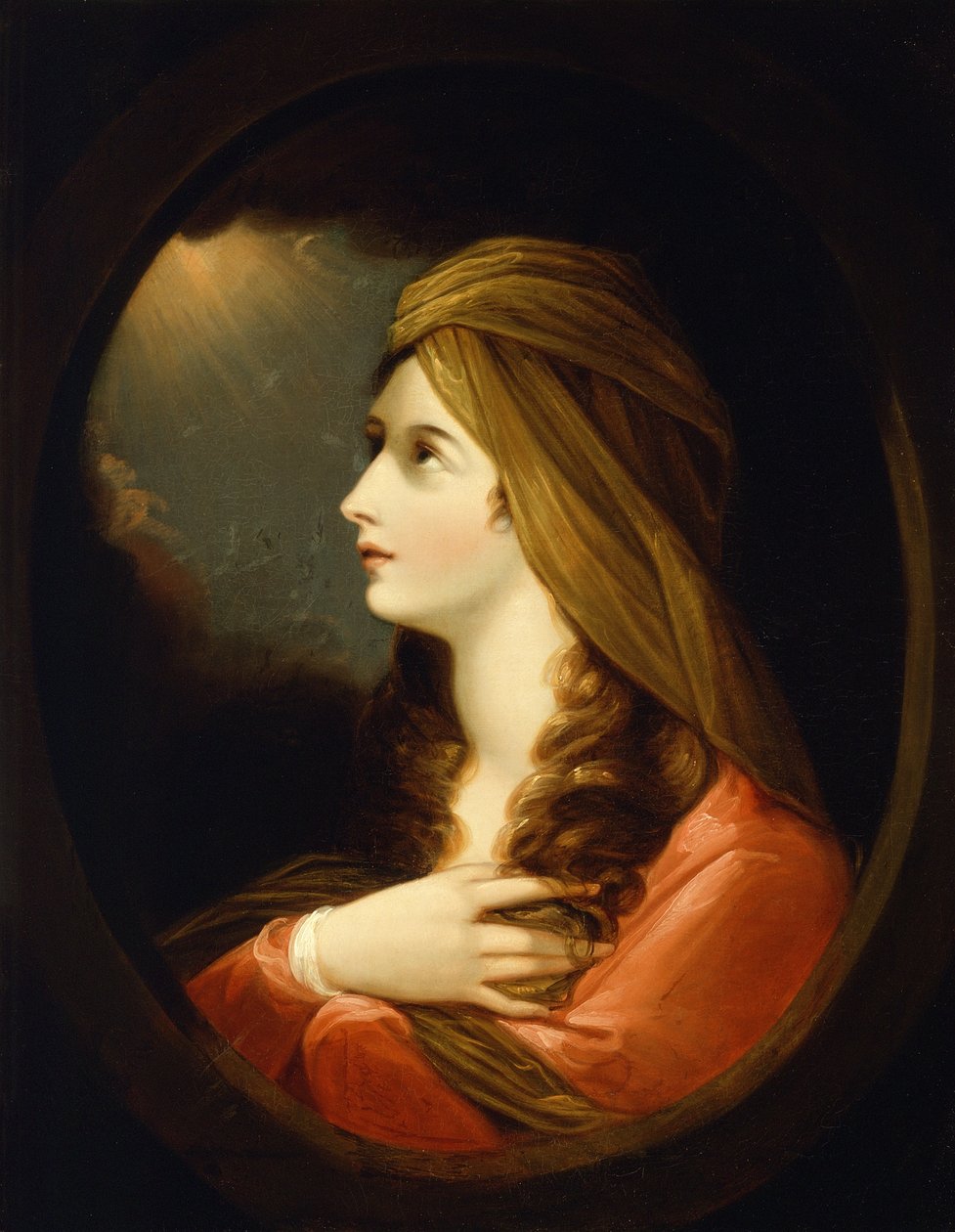 Portrett av en dame, slutten av 1700-tallet av Benjamin West
