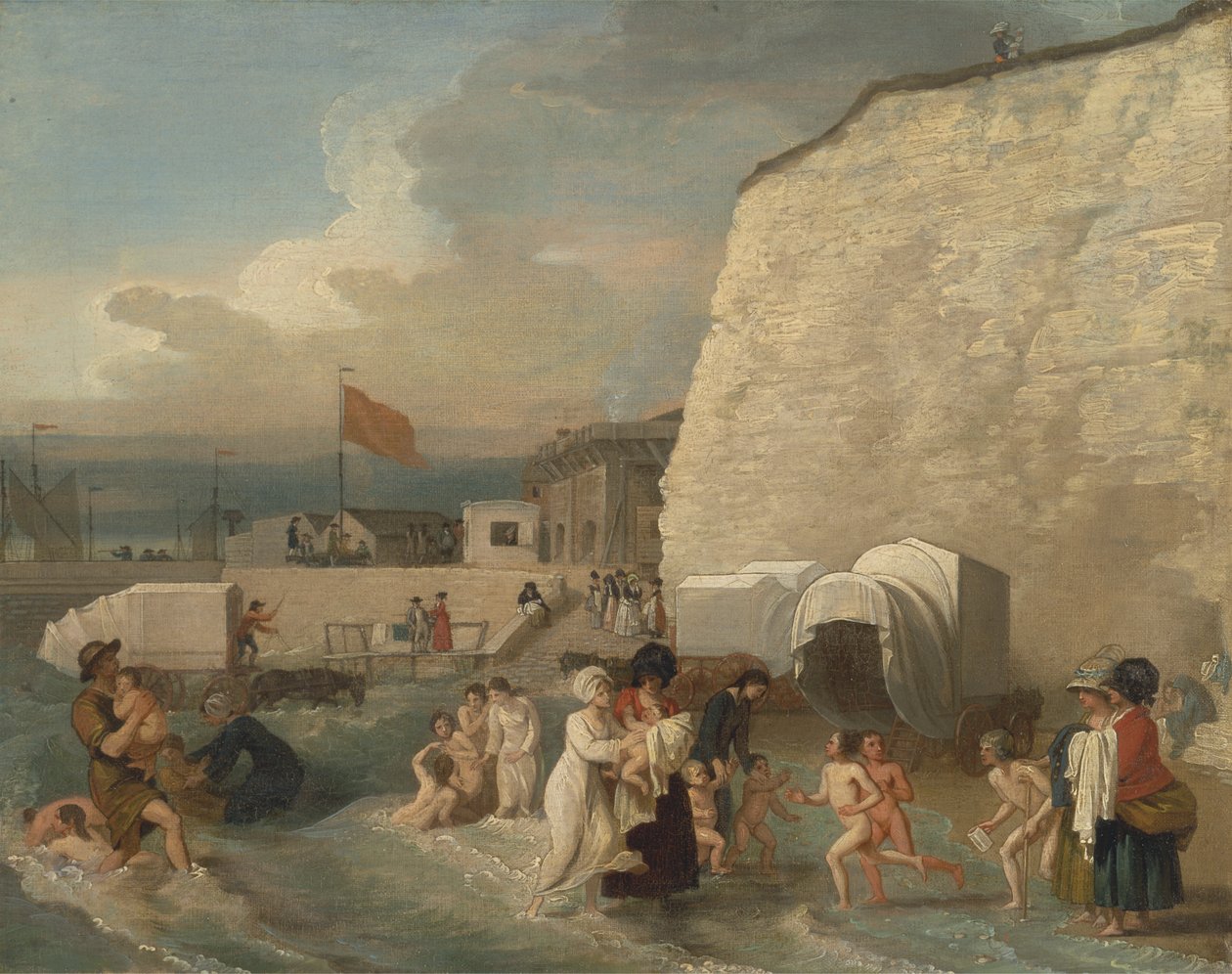 Badeplassen ved Ramsgate av Benjamin West