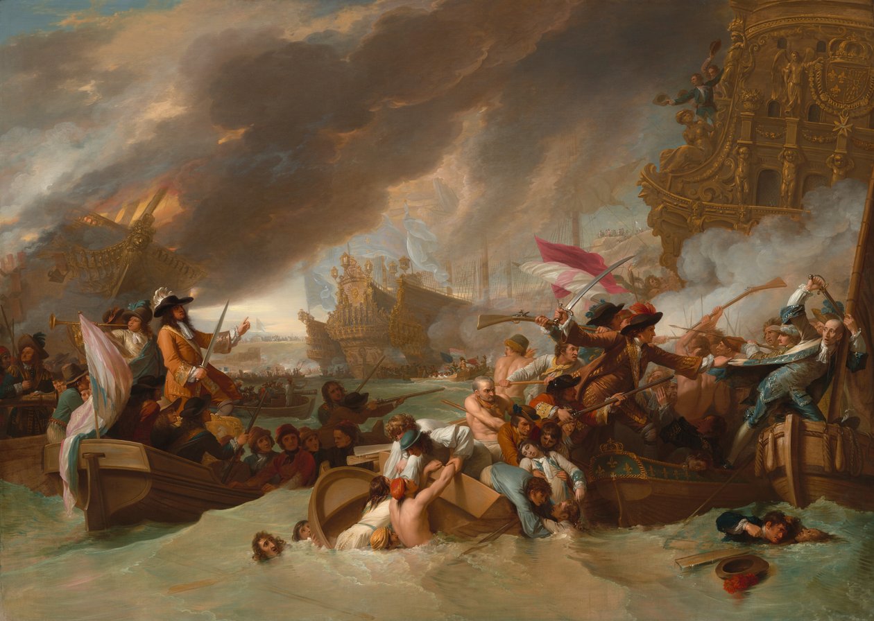 Slaget ved La Hogue av Benjamin West