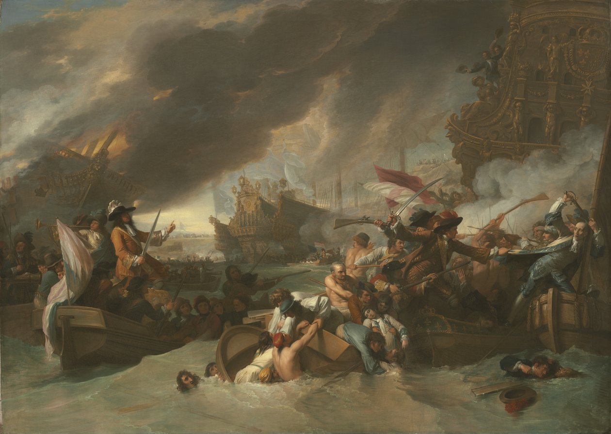 Slaget ved La Hogue, ca. 1778 av Benjamin West