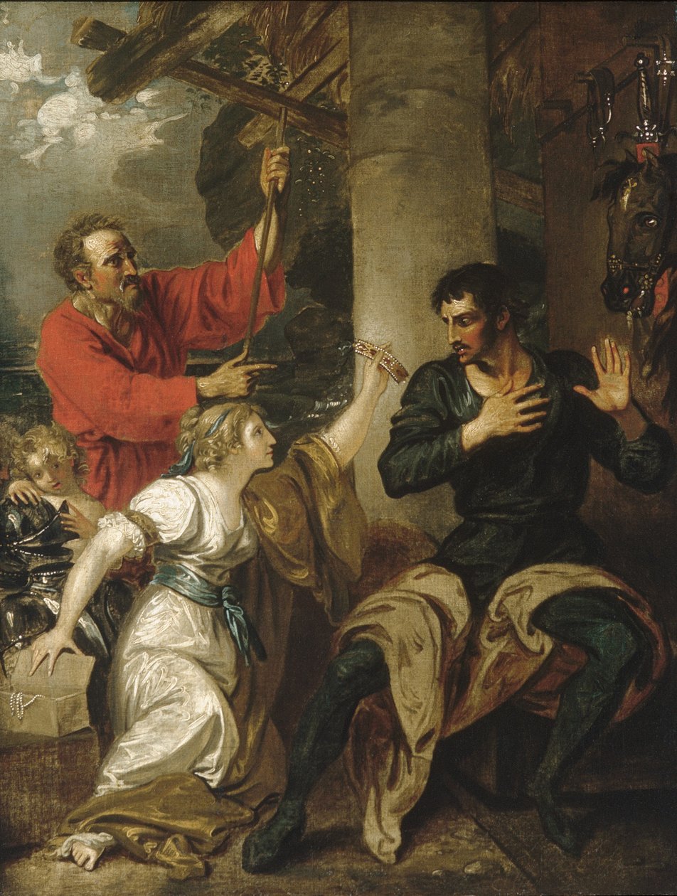Jomfruen og Orlando av Benjamin West