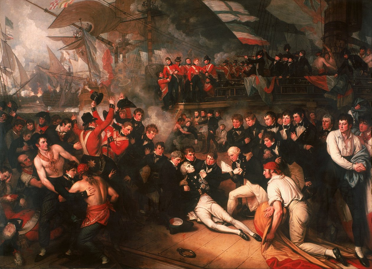 Nelsons død, 1806 av Benjamin West