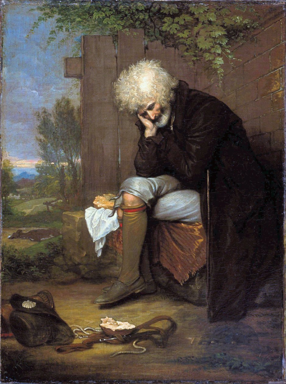 Pilegrimen som sørger over sitt døde esel av Benjamin West