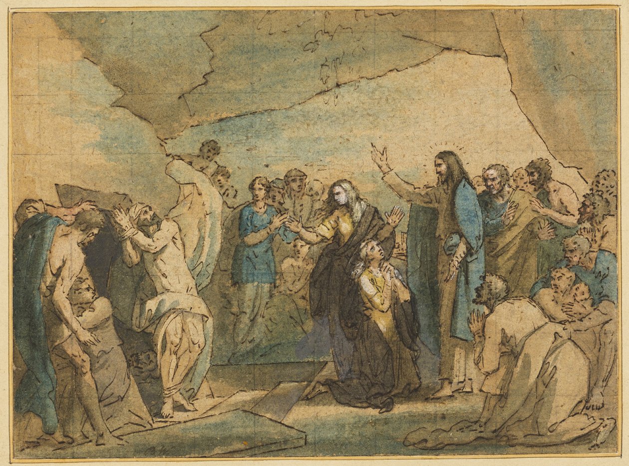 Oppreisningen av Lasarus av Benjamin West