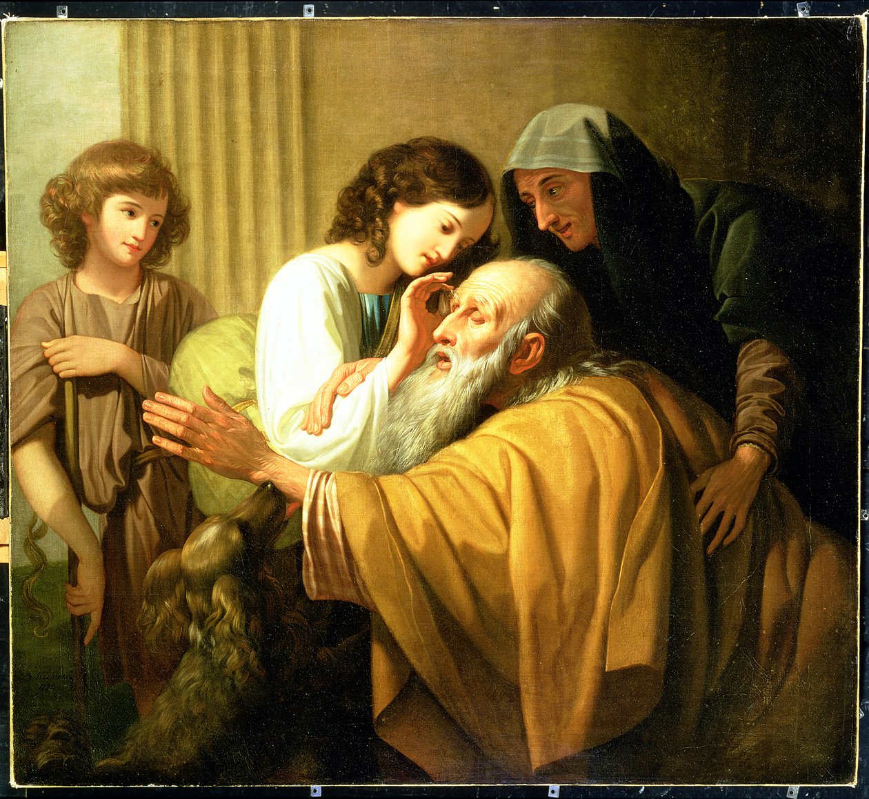 Tobias helbreder sin fars blindhet, 1772 av Benjamin West