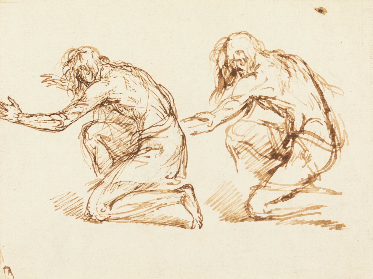 To knelende figurer av Benjamin West