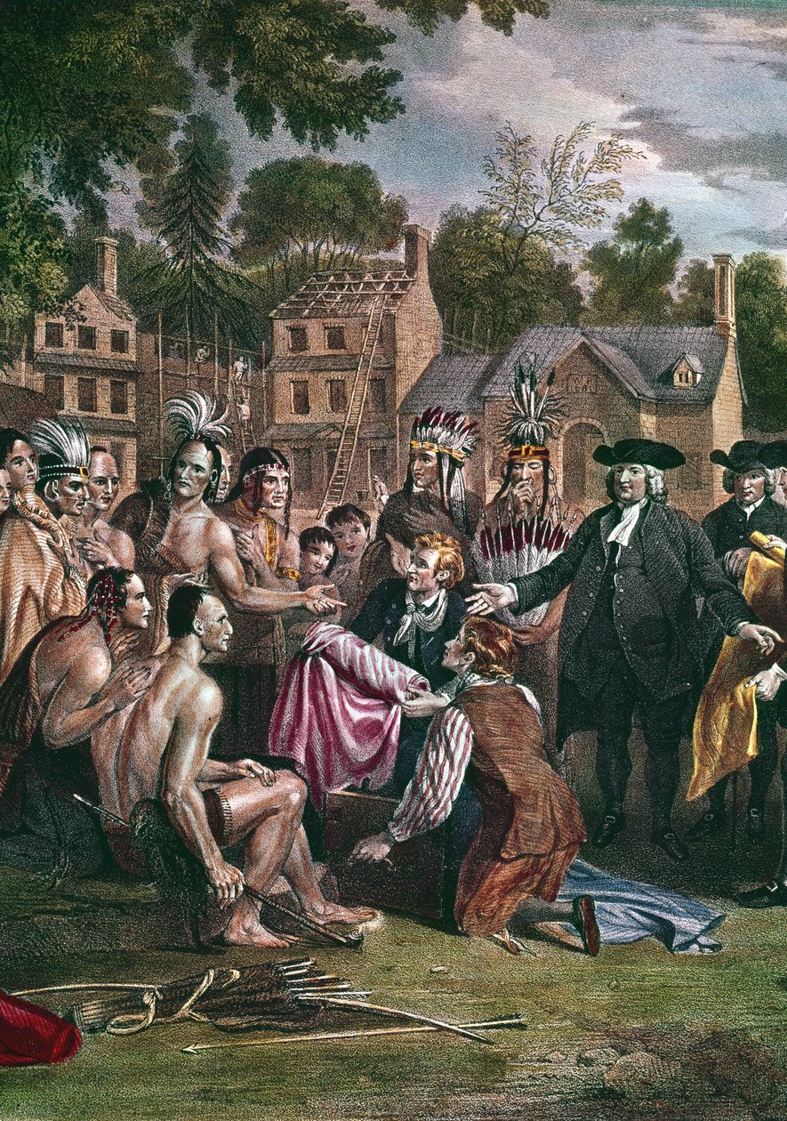 William Penn , engelsk Quaker-kolonist, behandlet med innfødte nordamerikanere, 1682 1771-1772 av Benjamin West