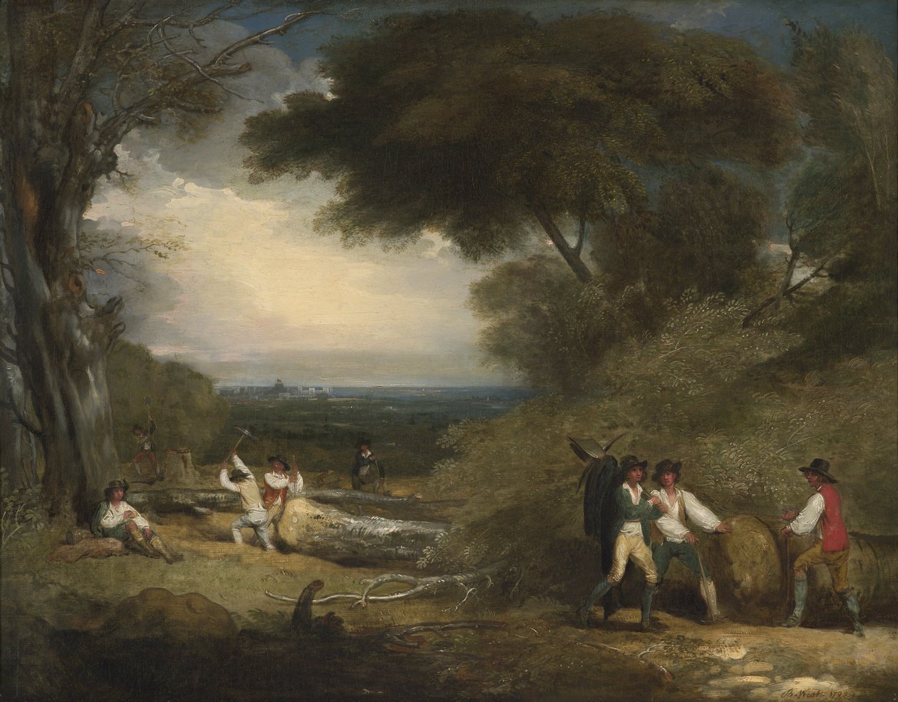 Woodcutters In Windsor Park (olje på lerret) av Benjamin West