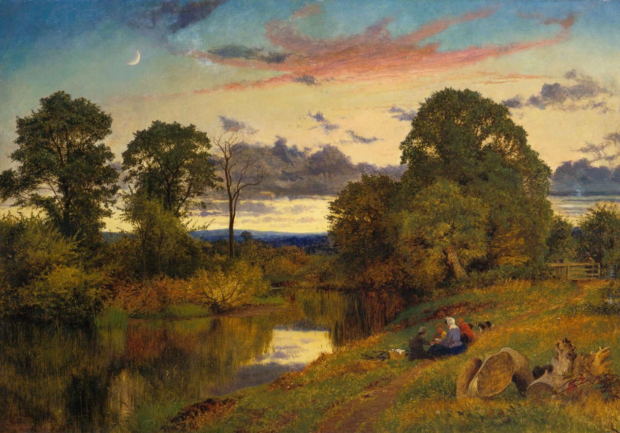 Solnedgang av Benjamin Williams Leader