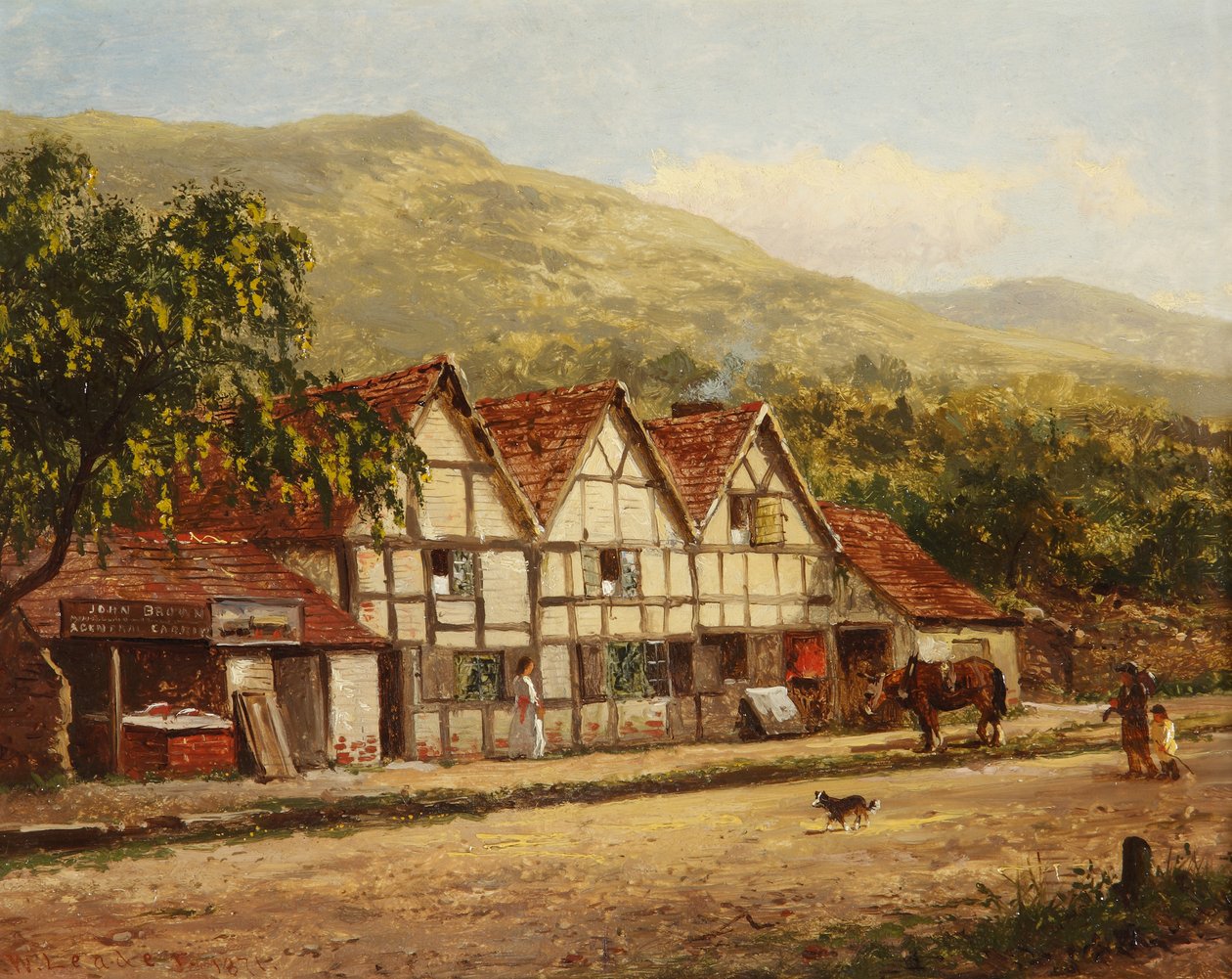 The Old Blacksmiths Shop, Great Malvern, 1871 av Benjamin Williams Leader