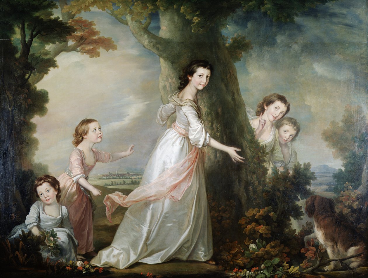 The Five Sisters (olje på lerret) av Benjamin Wilson
