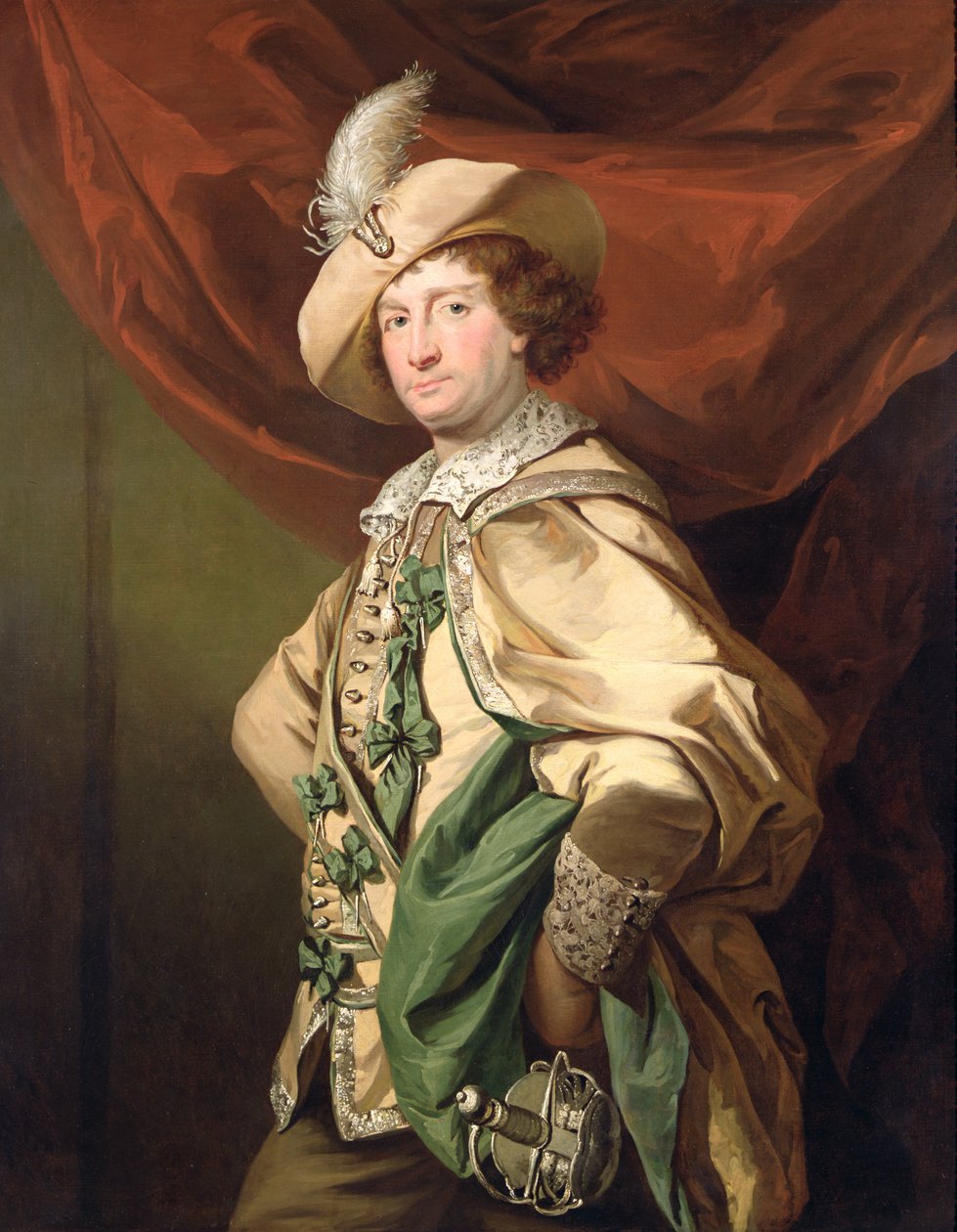 Henry Woodward som Petruchio, ca. 1773-74 av Benjamin van der Gucht