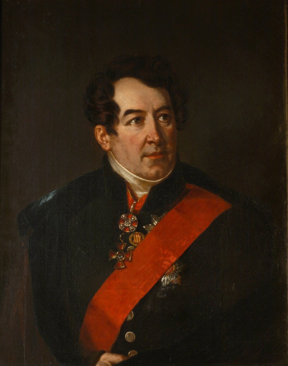 Portrett av poeten Dmitri Osipovich Baranov 1773-1834, slutten av 1820-årene av Benois Charles Mitoire