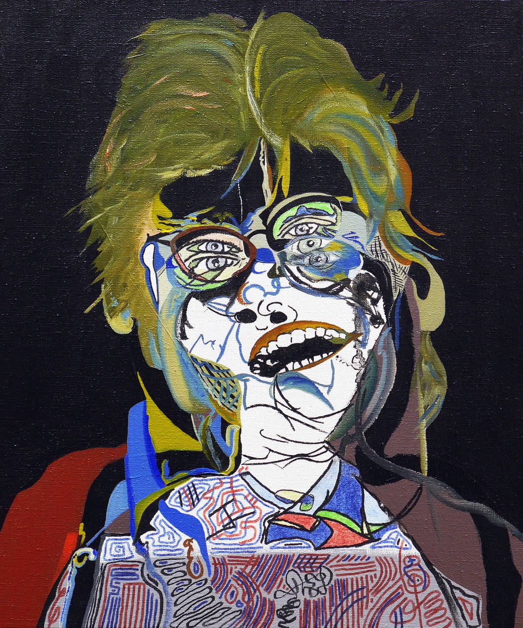 50 store forfattere i historien: Stephen King, 2015 (olje og akryl på lerret) av Benoit Erwann Boucherot